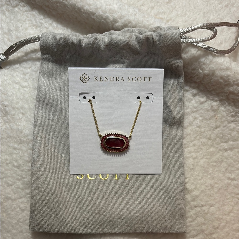Kendra Scott Red and Gold Modern Necklace